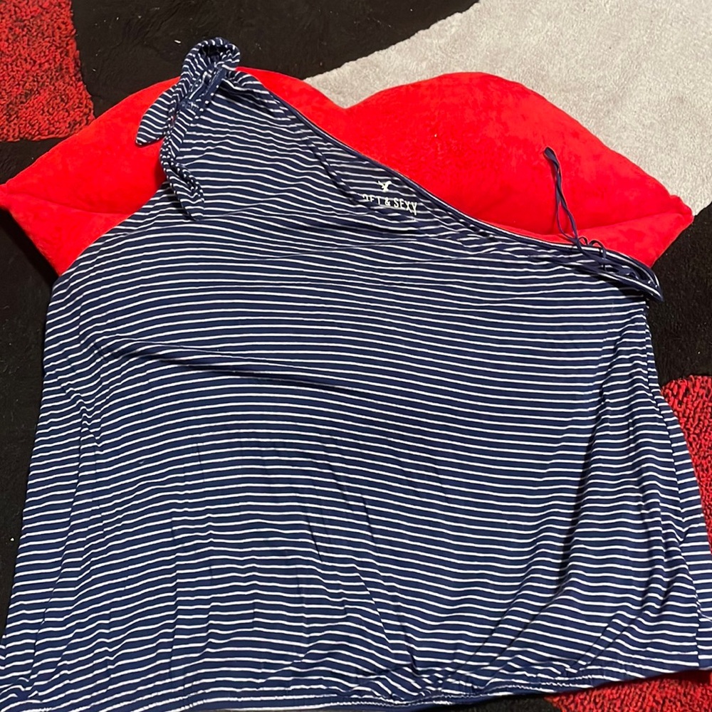One shoulder American eagle top